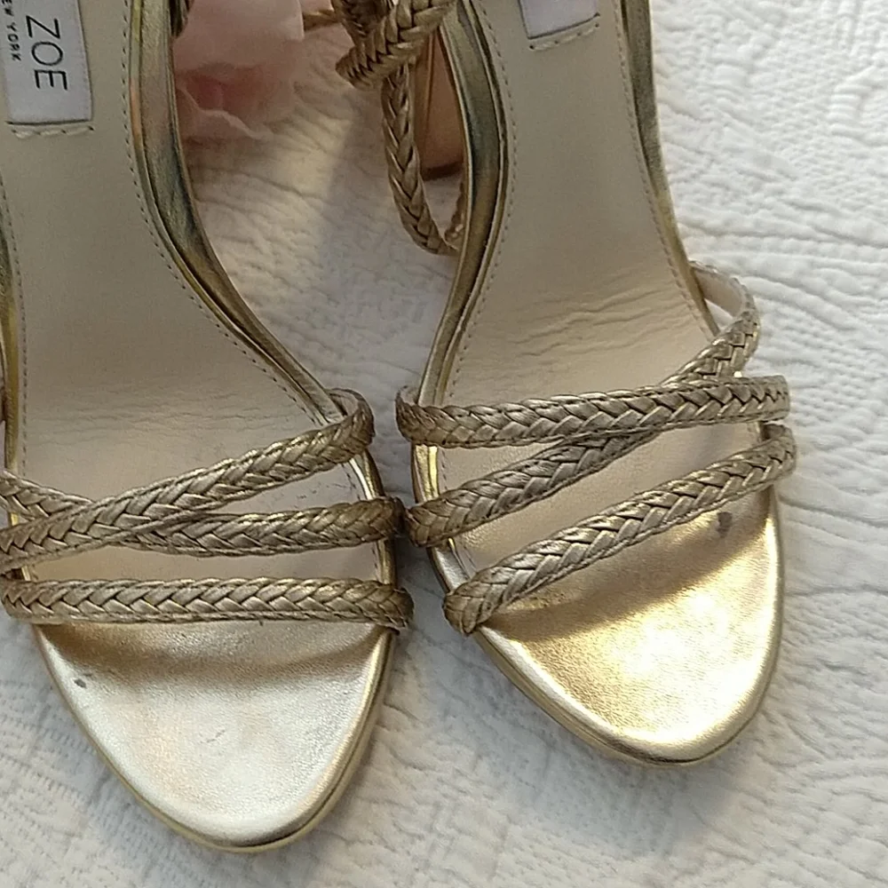Rachel Zoe Odette Gold Sandal Sz. 6 - Picture 9 of 10